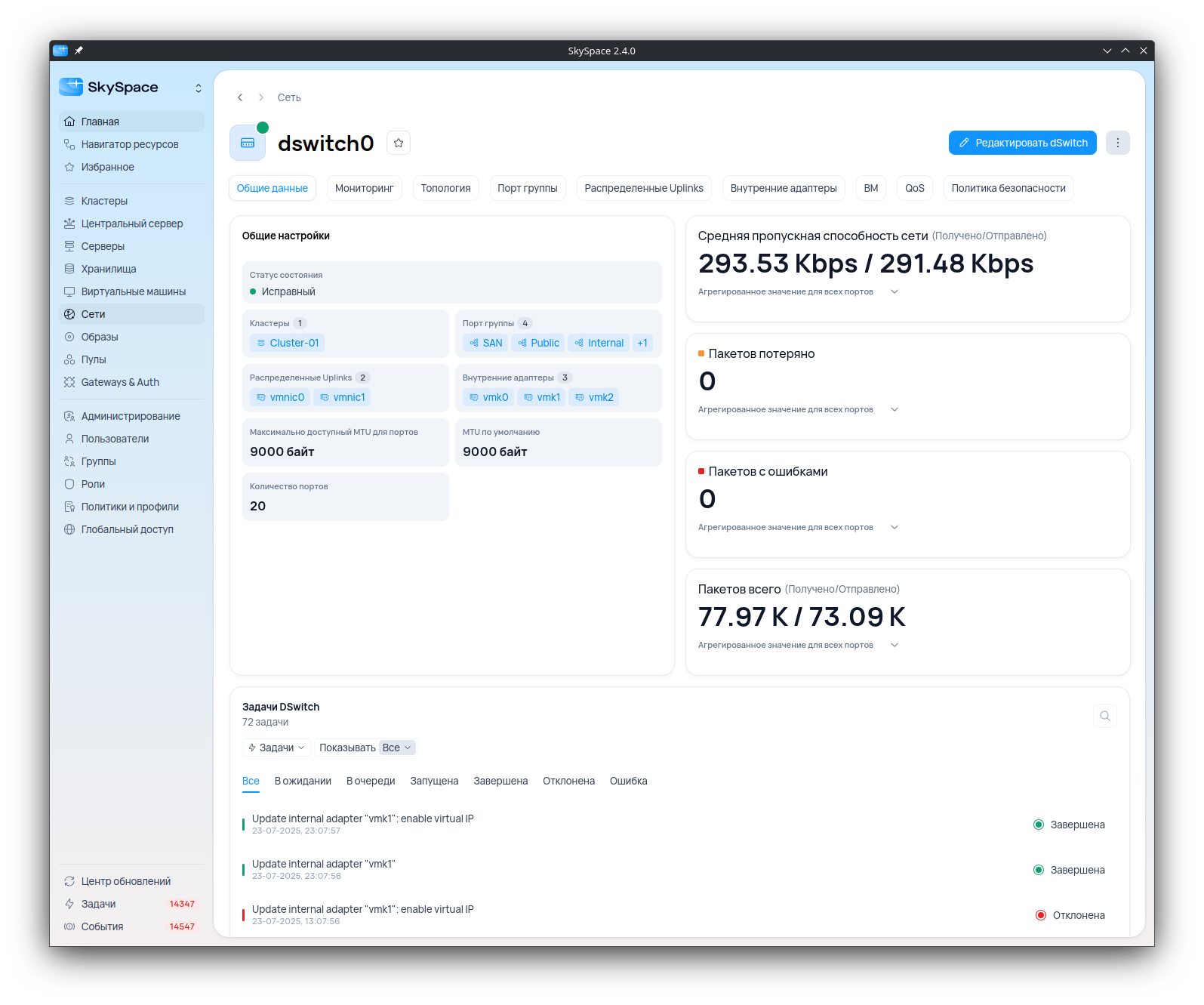 Inscale — мониторинг сети