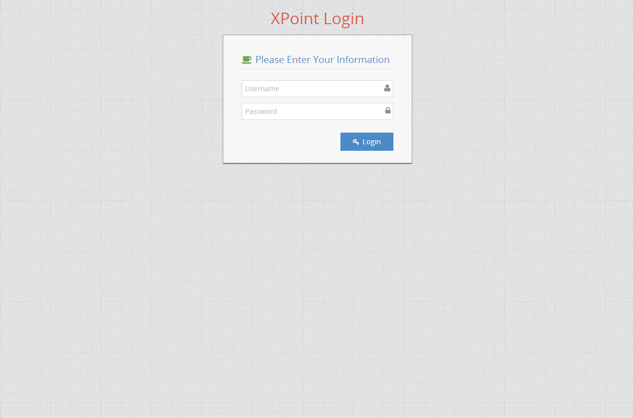 XPoint — экран авторизации